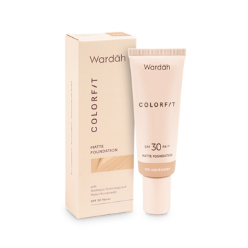 Wardah, Color Fit, Matte Foundation, 22N Light Ivory, 25 ml